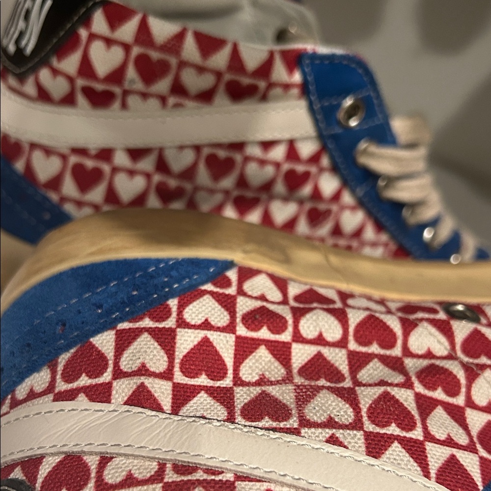 Golden Goose Blue and Red Heart Sneakers 38 - Picture 15 of 15